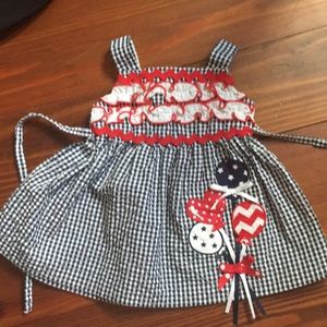 Fourth of July little girls  cotton dress